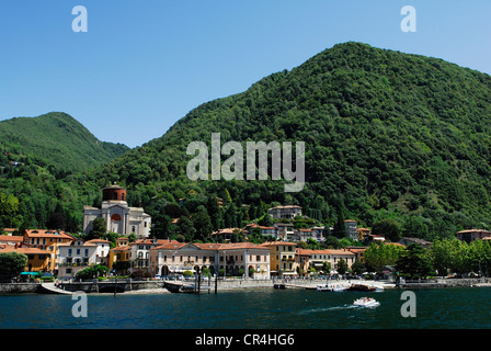 Italien, Lombardei, Lago Maggiore, Laveno Mombello und Sasso del Ferro Berg Stockfoto