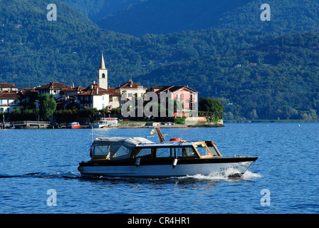 Italien, Lago Maggiore, Borroman Inseln, Isola dei Pescatori gesehen von Stresa Stockfoto