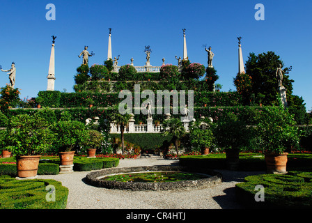 Italien, Lago Maggiore, Borroman Inseln, Isola Bella, Palazzo Borromeo (Borromäischen Palast) Gärten Stockfoto