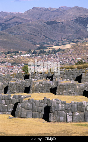 Inka-Festung von Sacsayhuaman. Cuzco, Peru. Stockfoto