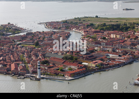 Insel Murano, Luftaufnahme, UNESCO-Weltkulturerbe, Venedig, Venetien, Italien, Europa Stockfoto