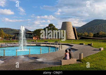 Vulcania, Vulkan Themen- und Freizeitpark, der Heilige uns, Parc Naturel Regional des Vulkane d ' Auvergne, Auvergne Vulkane natürliche Stockfoto