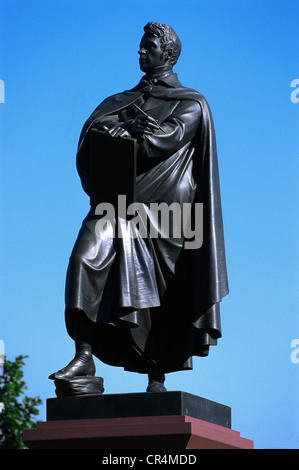 Schinkel, Karl Friedrich, 13.3.171 - 9.10.1841, deutscher Maler, Architekt, voller Baulänge, Statue, Schlossplatz, Berlin, Deutschland, Stockfoto