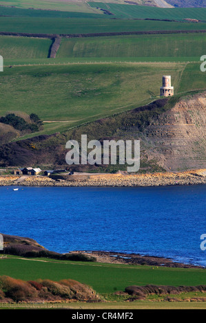 Ein Blick auf den Clavel-Tower im Kimmeridge auf der Ost Küste von Dorset UK Stockfoto