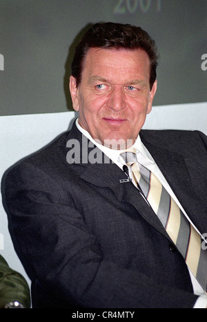 Schroeder, Gerhard, * 7.4.1944, deutscher Politiker (SPD), Bundeskanzler von Deutschland 1998 - 2005, Porträt, 2001, Stockfoto