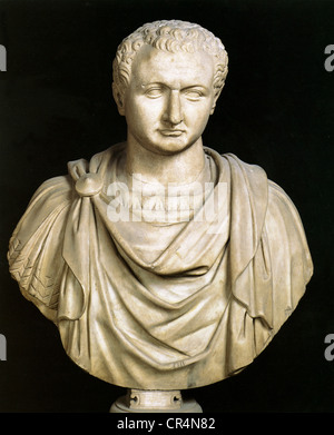 Titus (T. Flavius Vespasianus), 30.12.39 - 13.9.81, Roma-Kaiser 24.6.79 - 13.9.81, Porträt, Büste, Marmor, 1. Jahrhundert, Museo Capitolino Rom, Stockfoto