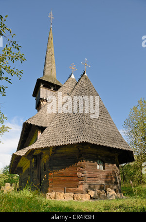 Holzkirche Barsana, Biserica de Mal, iza Tal, maramures Region, Rumänien, Europa Stockfoto