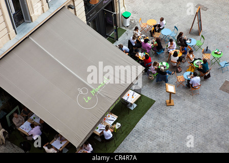 Frankreich, Bouches du Rhone, Marseille, Kulturhauptstadt Europas 2013, Stadtzentrum, Sadi-Carnot, Le Moment Restaurant zu platzieren Stockfoto