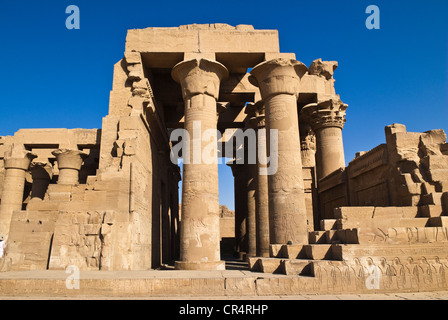 Ägypten, Oberägypten, Niltal, Kom Ombo Tempel gewidmet Sobek, den Gott mit einem Krokodilkopf Stockfoto