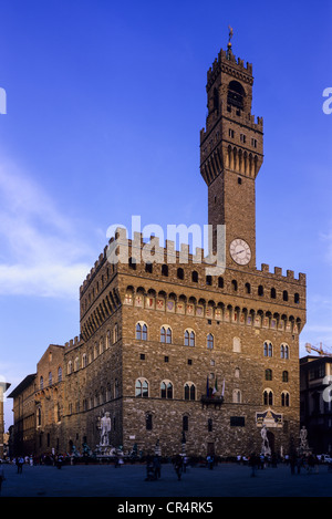 Palazzo Vecchio, Firenze, Florenz, Toskana, Italien, Europa Stockfoto