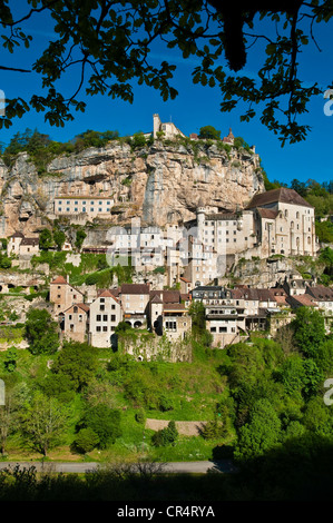 Frankreich, Lot, Haut Quercy, Rocamadour, ein Anschlag auf el Camino de Santiago Stockfoto