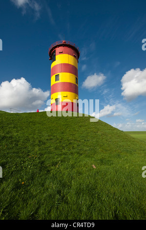 Leuchtturm, Pilsum, Ostfriesland, Niedersachsen, Deutschland, Europa Stockfoto