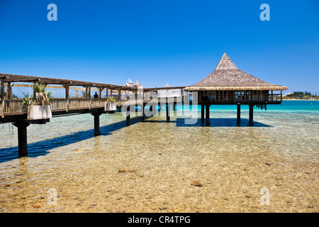 Frankreich, Nouvelle Caledonie, Noumea, Anse Vata District, dem Ponton der Bucht Stockfoto