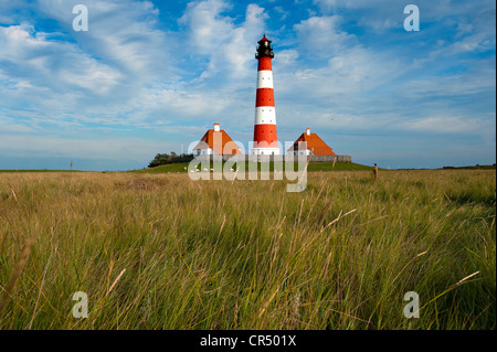 Leuchtturm Westerhever, Nord Friesland, Schleswig-Holstein, Deutschland, Europa, PublicGround Stockfoto