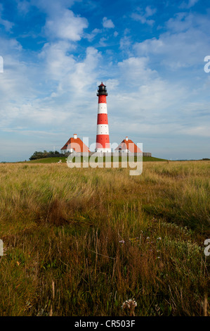 Leuchtturm Westerhever, Nord Friesland, Schleswig-Holstein, Deutschland, Europa, PublicGround Stockfoto