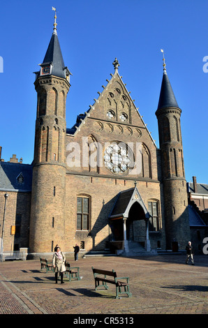 Binnenhof, Complext der mittelalterlichen Gebäude, Sitz des niederländischen Parlaments, den Haag, Holland, Niederlande, Europa Stockfoto