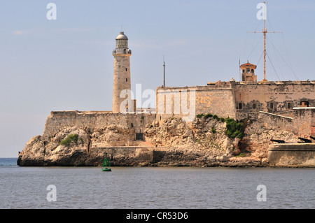 Morro Castle, Castillo de Los Tres Reyes del Morro Schloß, Havanna, Kuba, Caribbean Stockfoto