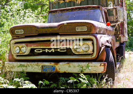 Blick auf verlassenen LKW (LKW) Stockfoto