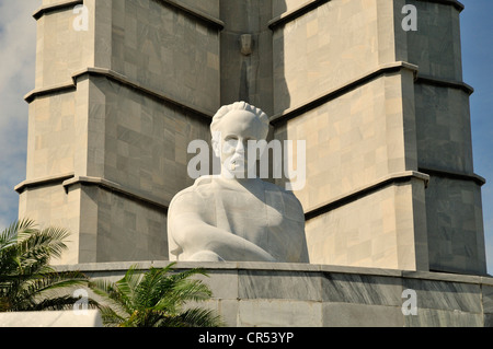 Monumento José Marti Denkmal, Denkmal für die kubanischen Schriftsteller und Nationalheld, 105 Meter hoch, Plaza De La Revolucion quadratisch Stockfoto