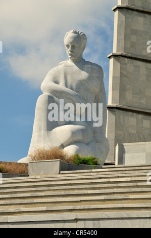 Monumento José Marti Denkmal, Denkmal für die kubanischen Schriftsteller und Nationalheld, 105 Meter hoch, Plaza De La Revolucion quadratisch Stockfoto