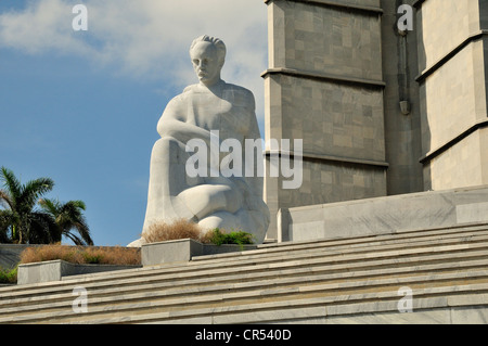 Monumento José Marti Denkmal, Denkmal für die kubanischen Schriftsteller und Nationalheld, 105 Meter hoch, Plaza De La Revolucion quadratisch Stockfoto