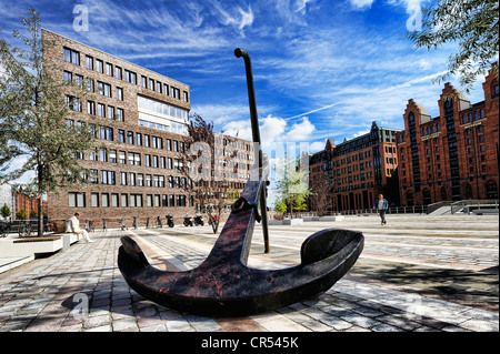 Quadrat auf Brooktorhafen in HafenCity, Hamburg, Deutschland, Europa Stockfoto