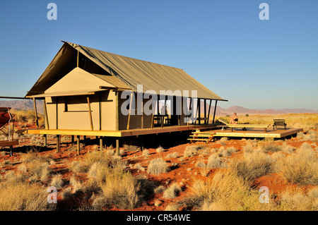 Chalet der Wolwedans Dune Lodge in Namib Rand Nature Reserve, Namib-Wüste, Namibia, Afrika Stockfoto