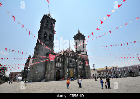 Puebla Kathedrale, Puebla, UNESCO World Heritage Site, Mexiko, Lateinamerika, Nordamerika Stockfoto