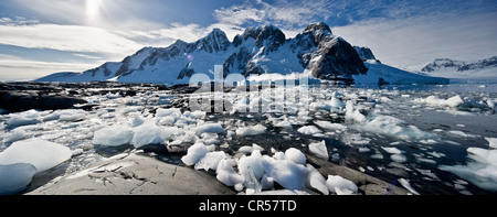 Eis und Fels, antarktische Region, Antarktis Stockfoto