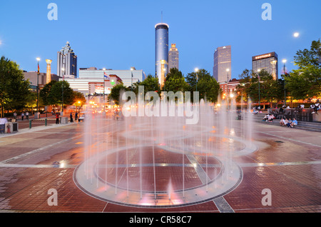 Der Centennial Olympic Park in Atlanta, Georgia. Stockfoto