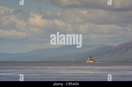 PS Waverley, der weltweit letzten Hochsee-Raddampfer, auf Loch Linnhe, Scotland, UK Stockfoto