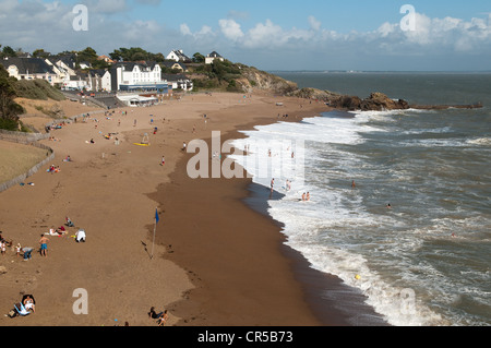 Frankreich, Loire-Atlantique, Saint-Marc Sur Mer, Strand des Films Monsieur Hulot, Hotel De La Plage Stockfoto