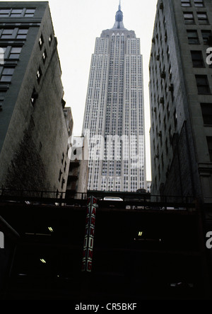 Empire State Building, Downtown New York, Archivierung Foto, August 1981. Stockfoto