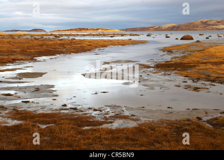 Norwegen, Lappland, Finnmark County, Lakselv Billefjord Halbinsel, Trollholmsundet Website Stockfoto