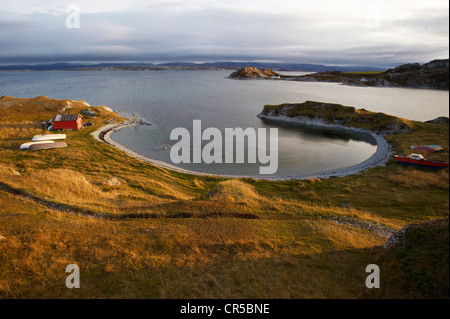 Norwegen, Lappland, Finnmark County, Lakselv Billefjord Halbinsel, Trollholmsundet Website Stockfoto