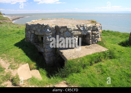 Pillbox auf Glamorgan Erbe Küstenpfad Stockfoto