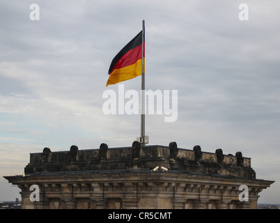 Die aus Stahl und Glas Kuppel des Reichstagsgebäudes in Berlin, Deutschland, erbaut von Architekt Norman Foster Stockfoto