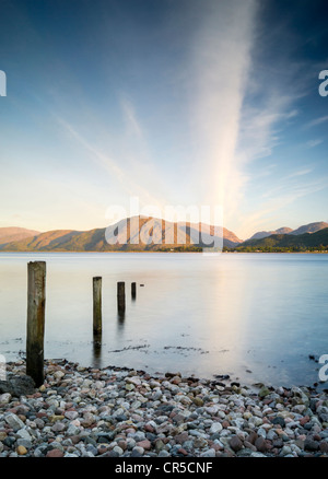 Morgendämmerung über Loch Linnhe und Ardgour, Scotland, UK Stockfoto