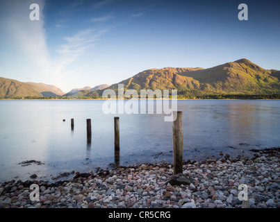 Morgendämmerung über Ardgour, Loch Linnhe, Schottland Stockfoto