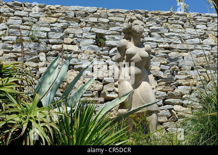 moderne weibliche Statue Monte Toro Menorca Balearen Spanien Stockfoto