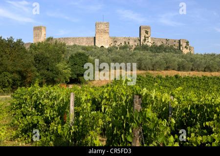 Italien, Toskana, Val d ' Elsa, Monteriggioni Stockfoto