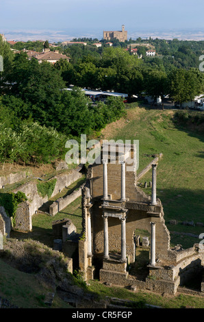 Italien, Toskana, Val di Cecina, Volterra, Römisches Theater Stockfoto