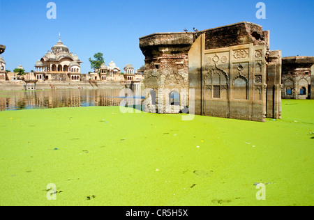 Kusum Sarowar, wichtige Krishna Ort in der Nähe von Mathura, Uttar Pradesh, Indien, Asien Stockfoto