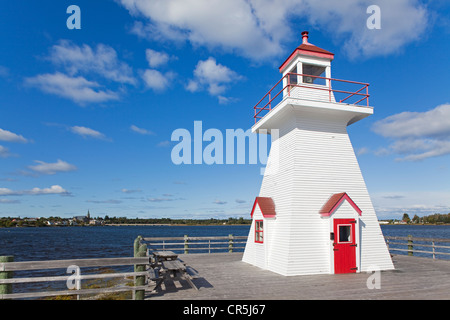 Kanada, New Brunswick, Acadia, Buctouche, Le Pays De La sagouins, Ile Aux Puces, Leuchtturm Stockfoto