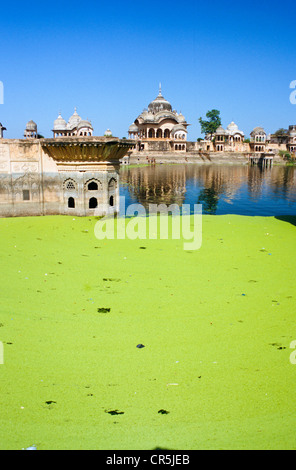 Kusum Sarowar, wichtige Krishna Ort in der Nähe von Mathura, Uttar Pradesh, Indien, Asien Stockfoto