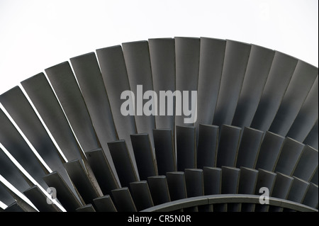 Rotorblätter von der Niederdruck-Teil einer Dampfturbine Stockfoto