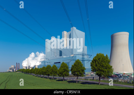 Das neue BOA-Kraftwerk Neurath II Kraftwerk kurz vor dem Abschluss, Grevenbroich, Nordrhein-Westfalen, Deutschland, Europa Stockfoto