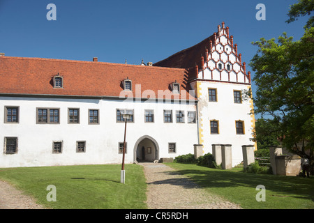 Schloss Strehla Burg, Südflügel, Sachsen, Deutschland, Europa Stockfoto