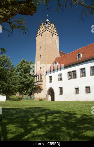 Schloss Strehla Burg, Süd-West-Turm, Sachsen, Deutschland, Europa Stockfoto
