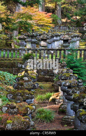 Japan, Insel Honshu, Stadt von Nikko, Schreine und Tempel von Nikko UNESCO-Welterbe, Taiyu in (Taiyuin Byo) Tempel, Stockfoto